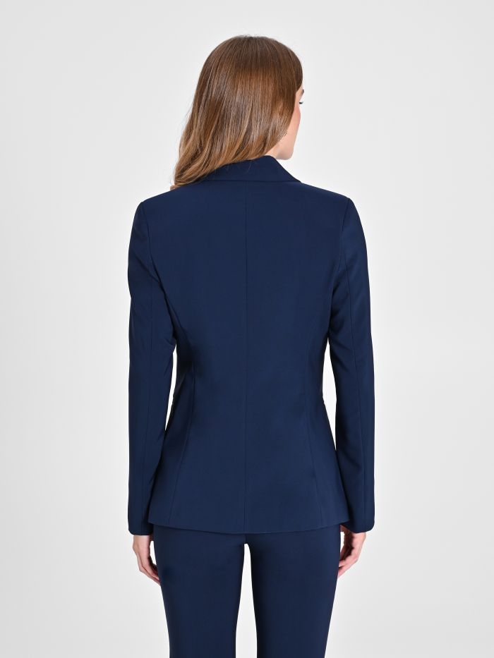 Two-Button Jacket in Blue Technical Fabric in_i4