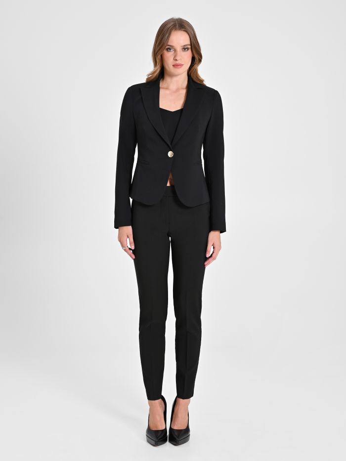 Jacket with One-Button Closure in Technical Fabric det_1