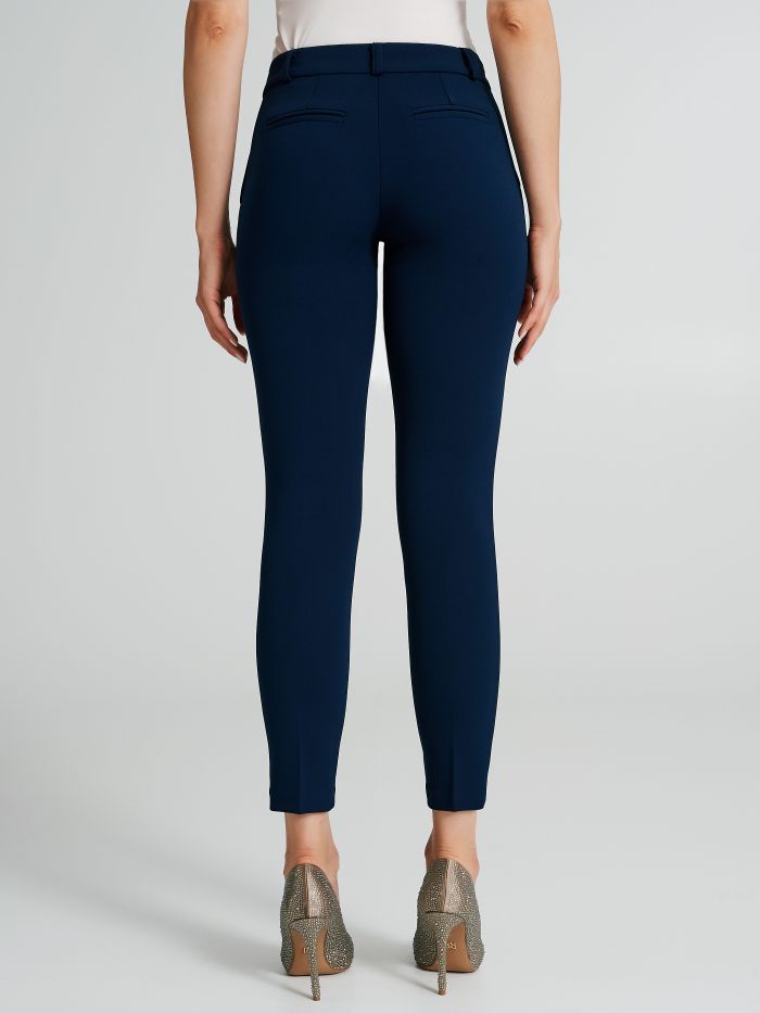 Slim-fit trousers in scuba crepe in_i4