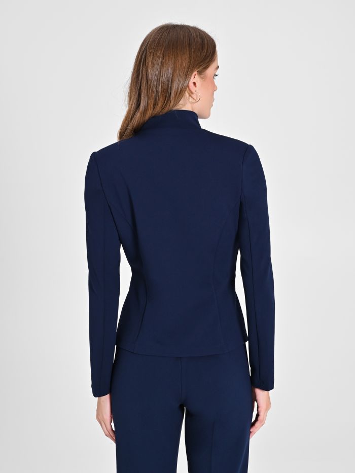 Zip jacket in scuba crepe in_i4
