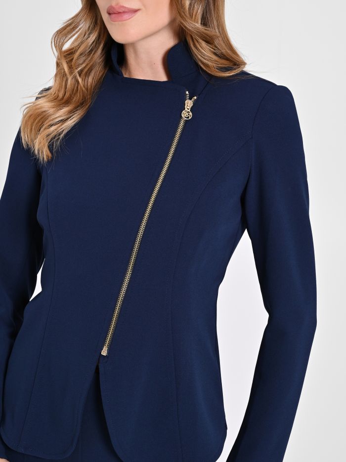 Zip jacket in scuba crepe in_i5
