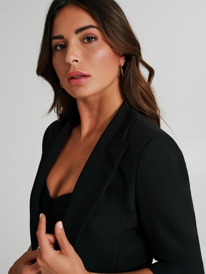 Cropped Jacket in Technical Fabric in_i5