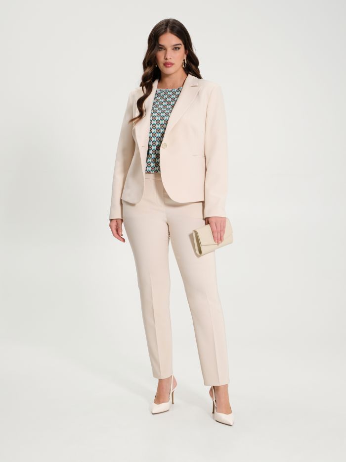 Giacca Curvy Monobottone Beige  in_i7