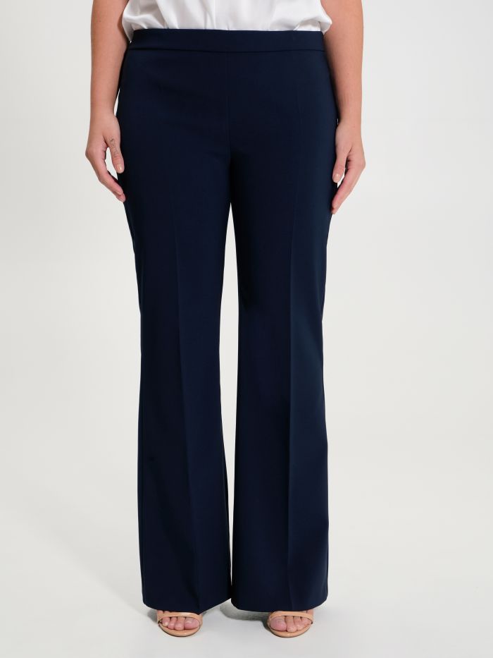 Curvy palazzo trousers in technical fabric det_2