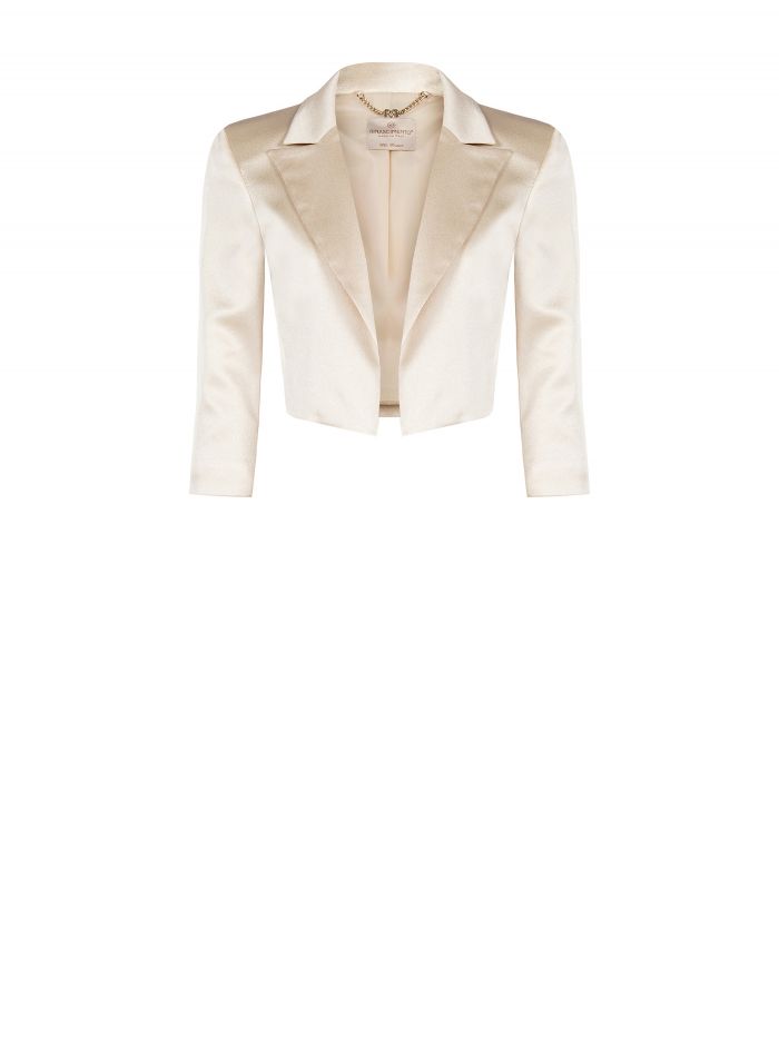 Spenzer mit Lurex in Beige det_4