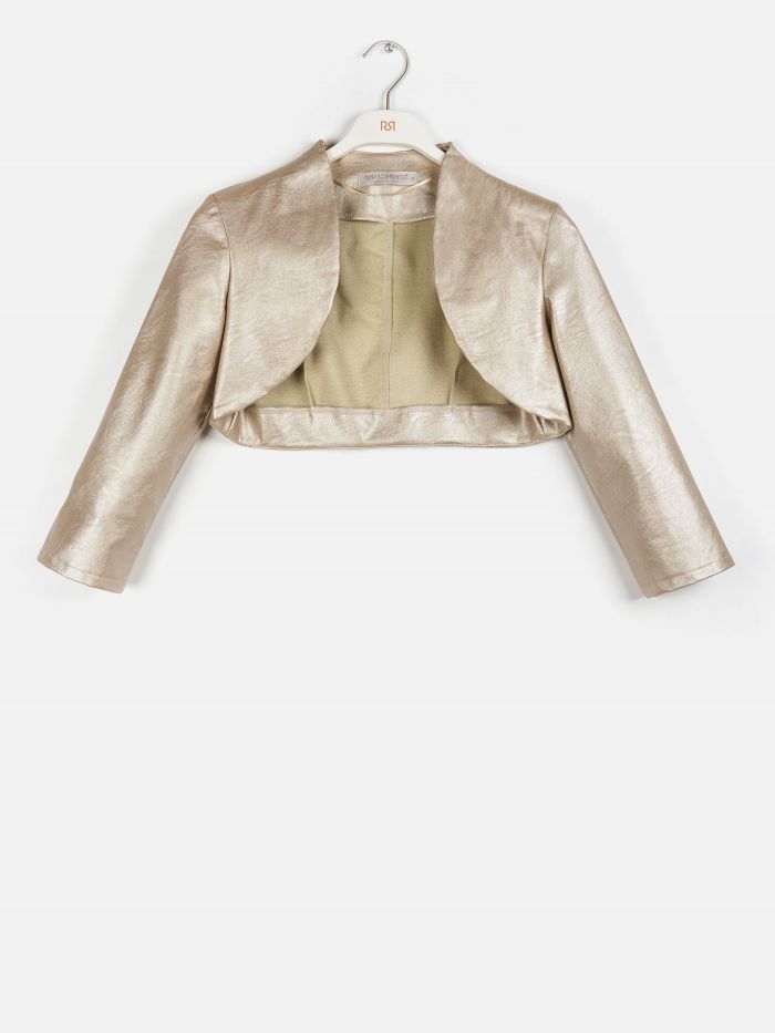 Basic shrug in faux leather, gold 