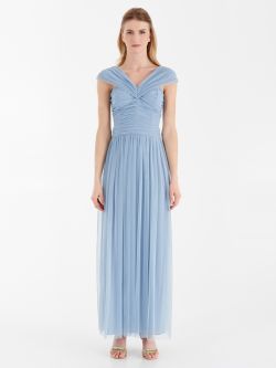 Atelier draped dress, light blue Atelier draped dress, light blue Rinascimento