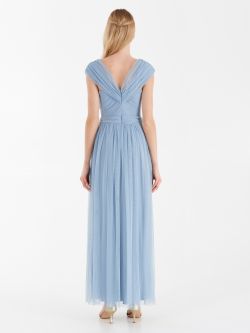 Robe Rinascimento atelier drapée Robe atelier drapée de couleur bleu ciel Rinascimento