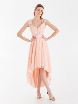 Robe Rinascimento atelier en dentelle et tulle Robe atelier en dentelle et tulle de couleur rose Rinascimento