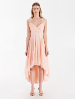 Robe Rinascimento atelier en dentelle et tulle Robe atelier en dentelle et tulle de couleur rose Rinascimento