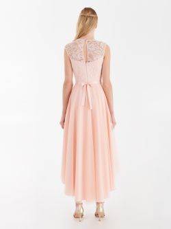 Robe Rinascimento atelier en dentelle et tulle Robe atelier en dentelle et tulle de couleur rose Rinascimento
