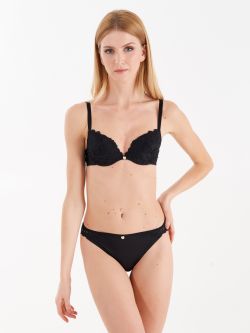 Soutien-gorge Verona push up en dentelle de couleur noire Soutien-gorge Verona push up en dentelle de couleur noire Rinascimento