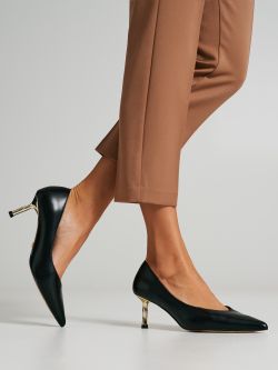 Pumps with Gold Heel   Rinascimento