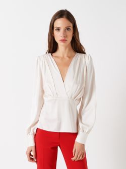 Blouse drapée en satin  Rinascimento