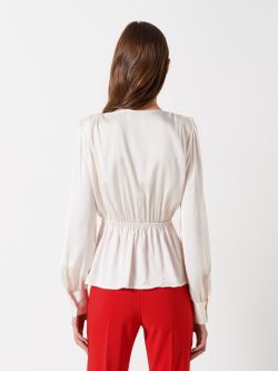 Blouse drapée en satin  Rinascimento