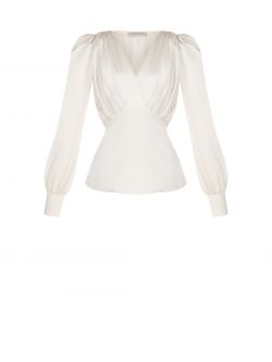 Blouse drapée en satin  Rinascimento