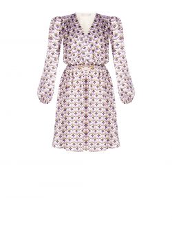Robe curvy en satin imprimé géométrique  Rinascimento
