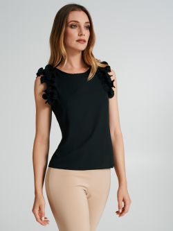 Top with pleated ruffle  Rinascimento