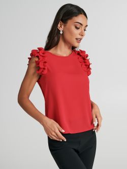 Top with pleated ruffle  Rinascimento