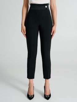 Bi-stretch smock stitch trousers.  Rinascimento