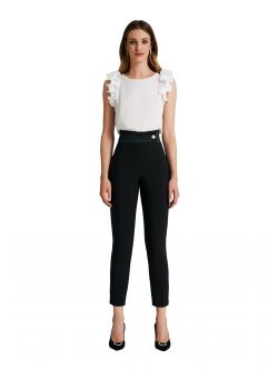 Bi-stretch smock stitch trousers.  Rinascimento