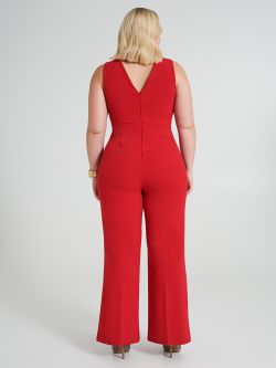 Curvy jumpsuit with double cut-out detail  Rinascimento