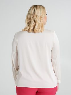 Curvy blouse with rose appliqué   Rinascimento