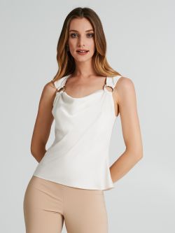 Blouse à anneaux en satin   Rinascimento