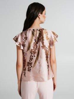 Floral print blouse with chain  Rinascimento