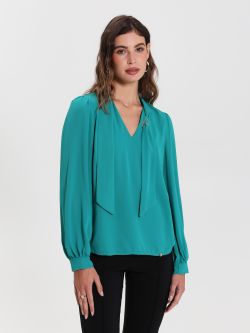 Georgette Blouse with Ribbons   Rinascimento