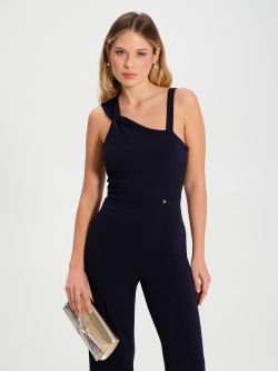Palazzo Jumpsuit with Knot Shoulder  Rinascimento