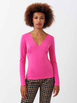 Fuchsia Long Sleeved Blouse NAIKE W-MG2055/Z248 BLUSA B238 Rinascimento