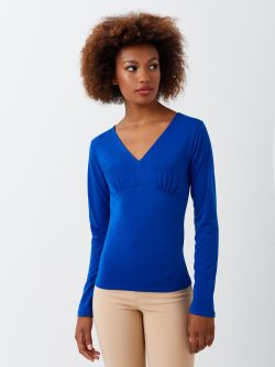 Blusa a Maniche Lunghe color Bluette NAIKE W-MG2055/Z248 BLUSA B534 Rinascimento