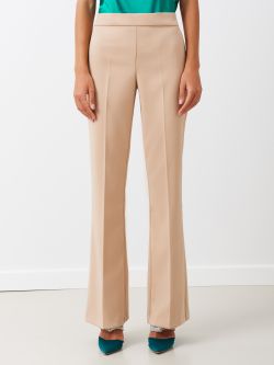 Pantaloni Mid Flared in Tessuto Tecnico color Beige  REWI 1.401.999-B/CT PAN ZAMPA B101 Rinascimento