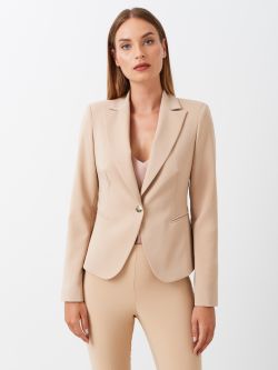 Jacket with One-Button Closure in Beige Technical Fabric REWI 783S.999-B/CT GIA 1 BOTTONE B101 Rinascimento