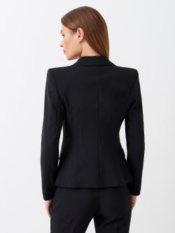 Black Double-Breasted Jacket in Technical Fabric REWI 1.415.999-B/CT GIA DOPPIOPETTO B001 Rinascimento