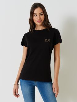 T-Shirt Monocolore con Logo  Rinascimento
