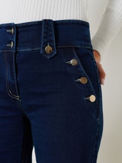 Jeans a Zampa con Bottoni Piatti  Rinascimento