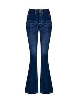 Flared Jeans with Flat Buttons  Rinascimento