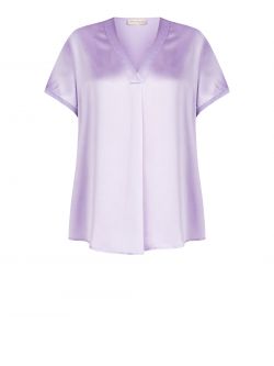 Blusa Curvy Scollo a V in Raso  Rinascimento