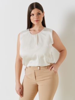 Top curvy col montant en satin   Rinascimento