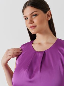 Top curvy col montant en satin   Rinascimento