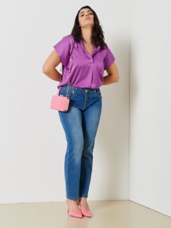 Blouse curvy en satin  Rinascimento