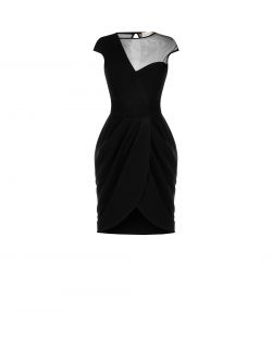 Robe fourreau avec empiècement en tulle  Rinascimento