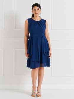 Curvy Knee-Length Dress with Frills  Rinascimento