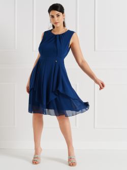 Curvy Knee-Length Dress with Frills  Rinascimento