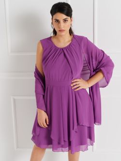 Curvy Knee-Length Dress with Frills  Rinascimento