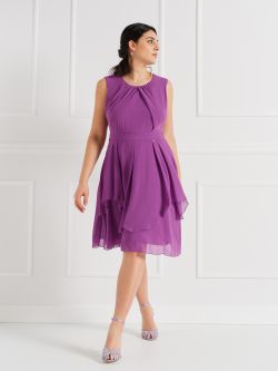 Curvy Knee-Length Dress with Frills  Rinascimento