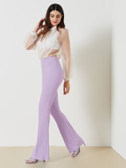Pantaloni Mid Flared in Tessuto Tecnico  Rinascimento
