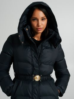 Medium Repreve® down jacket with belt  Rinascimento